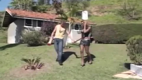 Outdoor Interracial nailing